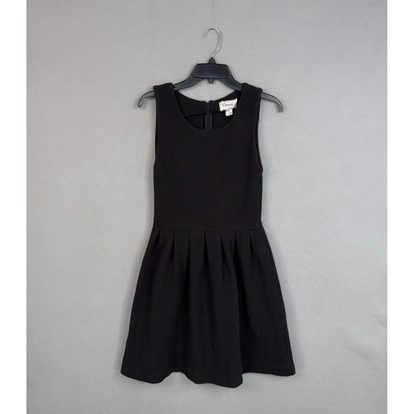 Ganni Dresses & Skirts - Ganni Dress Womens Medium Black Textured Fit Flare Sleeveless Scoop Neck Mini